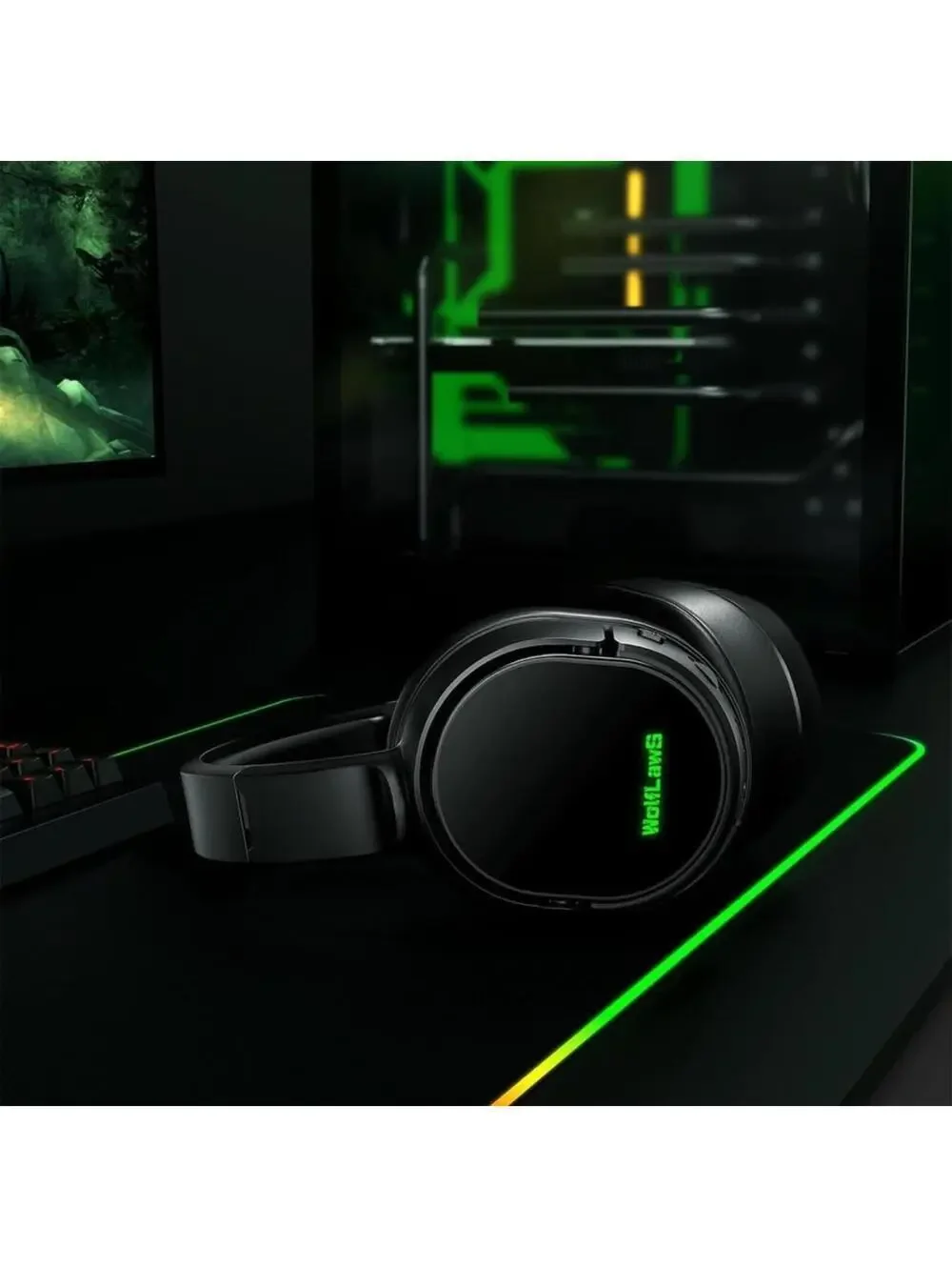 Wireless White Gaming Headset X1 Pro Sound, Noise Canceling, RGB - New in Box